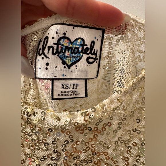 Intimately Free People Gold Sequin Top - Picture 4 of 6